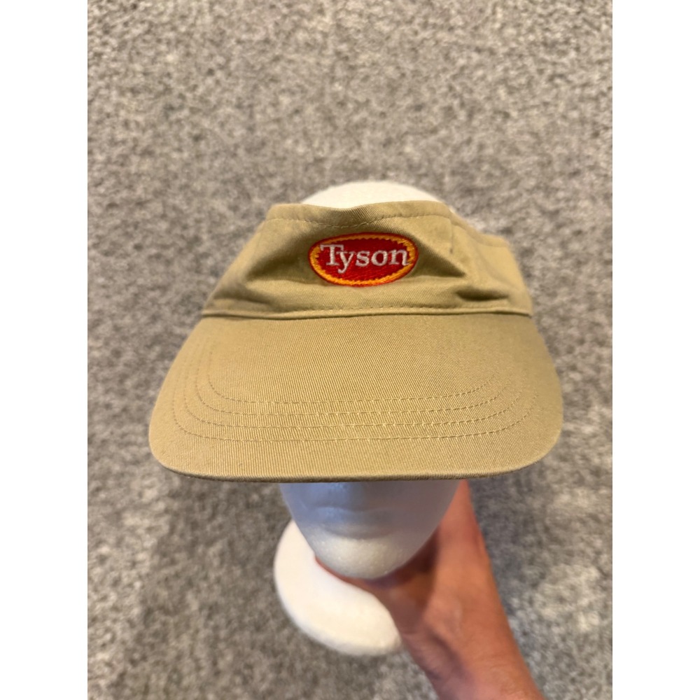 Falcon Visor Hat Mens OSFM Khaki Tyson Foods Embroidered Logo Adjustable Strap